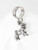 TINY Pug dog sterling silver charm on bead fitting .925 Pugs size example