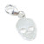 Skull on 9mm clip sterling silver charm .925 Skulls charms