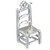 Step Back Chair sterling silver charm .925 x 1 Chairs Seats charms