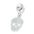 Skull dangle bead sterling silver charm .925 x 1 Skulls Beads