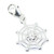 Spider on Web small sterling silver charm on 9mm clip .925 x 1