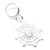 Spider on Web dangle bead sterling silver charm .925 x 1 Spiders