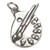 Artist Painting Palette sterling silver charm .925 x 1 Paint Pallet