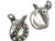 Artist Painting Palette sterling silver charm .925 Paint Pallet alternate view
