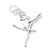 Ballerina SMALL sterling silver charm on 9mm clip .925 x 1 Ballet