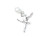 Ballerina SMALL sterling silver charm on 9mm clip .925 x 1 Ballet additional view