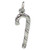Candy Cane sterling silver charm .925 x 1 Christmas sweets charms