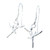 Ballerina SMALL sterling silver hook earrings 925 pair