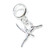 Ballerina SMALL dangle bead sterling silver charm .925 Ballet