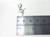 Ballerina SMALL dangle bead sterling silver charm .925 Ballet side view