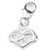 Infinity Heart on 9mm clip small sterling silver charm .925 additional view