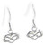 Infinity Hearts small sterling silver hook earrings .925 pair size example