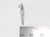 Arrow head sterlng silver charm .925 x1 Arrows Heads Archaeology charms side view
