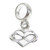 Infinity Heart Bead small sterling silver charm .925 x1 Love charms