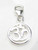 Ohm Om on 9mm clip small sterling silver charm .925 Sacred additional view