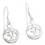Ohm Om sterling silver hook earrings .925 pair drops