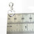 Heart bead small sterling silver charm .925 x 1 Hearts Beads charms side view