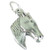 Horsehead 2D sterling silver charm pendant .925 Horse Horses charms