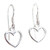 Heart small sterling silver earrings 925 pair hearts drops