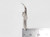 Killer Whale 2D sterling silver charm pendant .925 Whales pendants side view