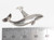 Killer Whale 2D sterling silver charm pendant .925 Whales pendants size example