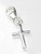 Cross on 9mm clip small sterling silver charm .925 Holy charms additional view