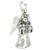 Angel with a harp sterling silver charm .925 Angels and Harps charms