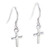 Crosses sterling silver hook earrings 925 pair cross drops