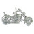 Motorbike sterling silver 2D charm .925 Motorcycle Bike Biker charms