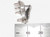 Grand Piano sterling silver charm .925 Pianos Grands charms side view