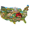 MasterPieces Contours - America the Beautiful - 1000 Piece Shaped Jigsaw Puzzle