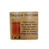 Driftless Studios Tequila Sunrise Recipe Wood Coaster