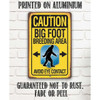 Ten Thousand Villages Big Foot Breeding Area Metal Sign