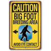 Ten Thousand Villages Big Foot Breeding Area Metal Sign