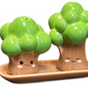 Streamline Grove Trees Salt and Pepper Set with Plate