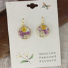ZAD Cottage Dried Flower Round Earrings