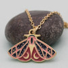 ZAD Mystical Moth Enamel Celestial Necklace