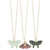 ZAD Mystical Moth Enamel Celestial Necklace