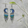 Pichincha Crescent Moon Beaded Dangle Earrings