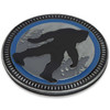 Sasquatch Silhouette Adhesive Metal Car Emblem