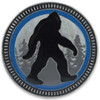 Sasquatch Silhouette Adhesive Metal Car Emblem