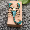  Blue Cubic Zirconia Scorpion Brooch