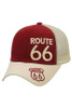  Burgundy Route 66 Structured Trucker Hat