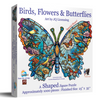 Birds Flowers and Butterflies Stained Glass Shaped Puzzle