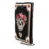  Floral Sugar Skull Black Beaded Crossbody