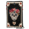  Floral Sugar Skull Black Beaded Crossbody