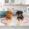  Dachshund Teacups Salt and Pepper Shaker Set