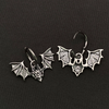 Gothic Bat Huggie Earrings