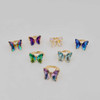  Gradient Glass Butterfly Ring