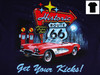 Navy Historic Get Your Kicks Corvette T-Shirt